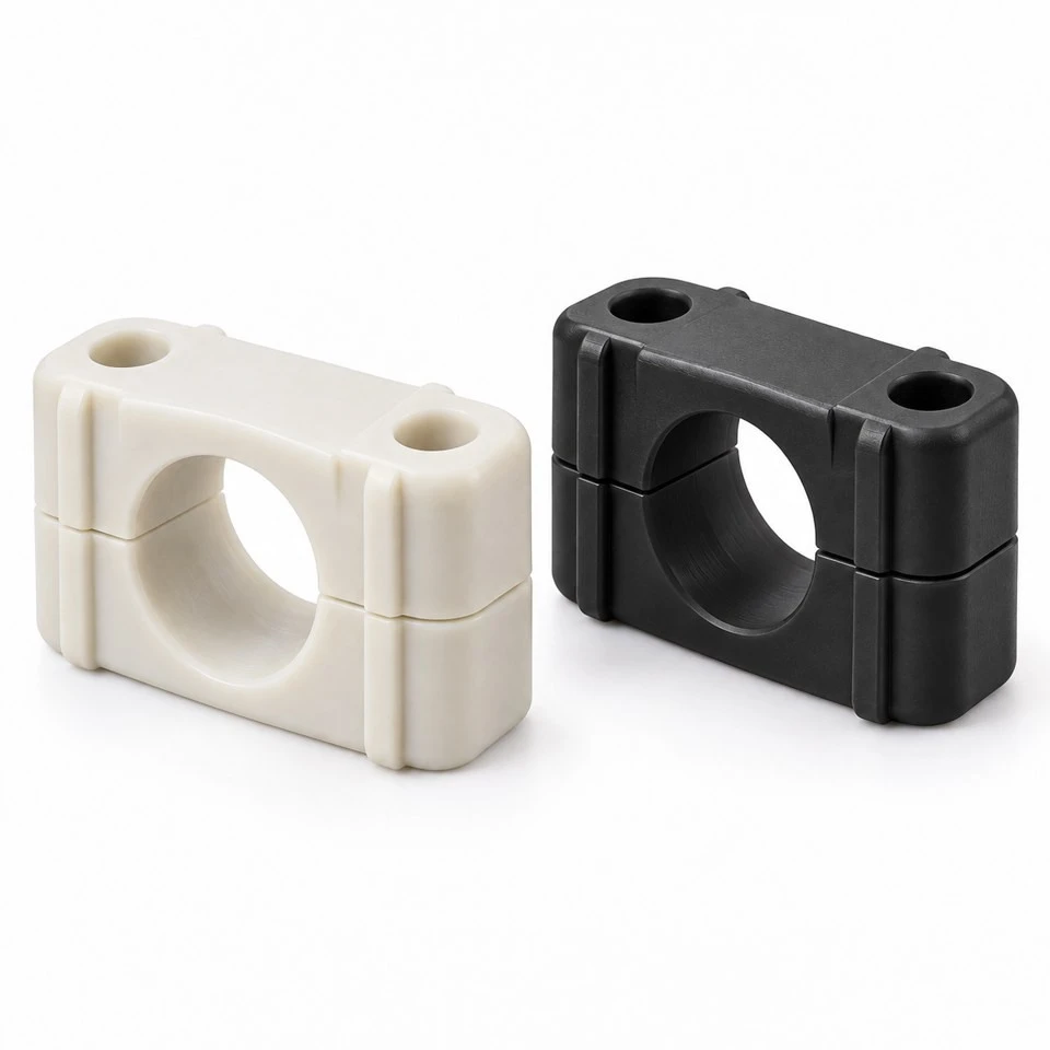 Custom Injection Molded Nylon Pipe Clamps high quality Custom Injection Molded Nylon Pipe Clamps high quality