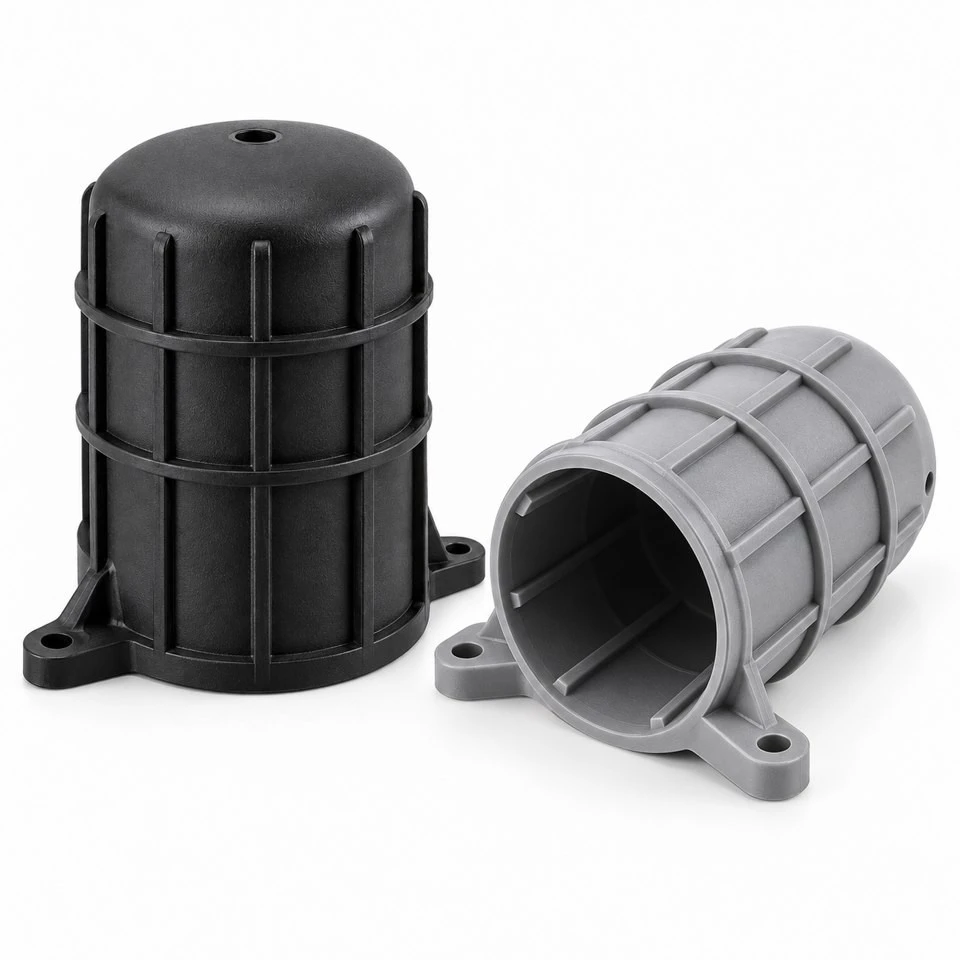 Custom Injection Molded Nylon Ribbed Housings high quality Custom Injection Molded Nylon Ribbed Housings high quality