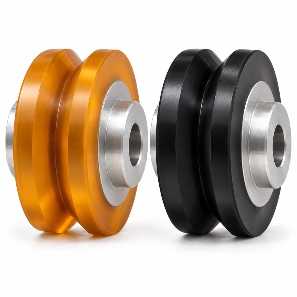 Custom Polyurethane V-Groove Guide Wheels high quality Custom Polyurethane V-Groove Guide Wheels high quality