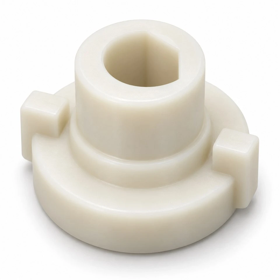 Custom POM Valve Actuator Shaft Couplings Custom POM Valve Actuator Shaft Couplings